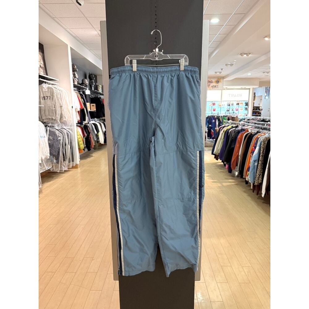 2001 Nike Y2K Vintage Cotton Lined Wide Leg Slate Blue Swoosh Track Pants ACG
